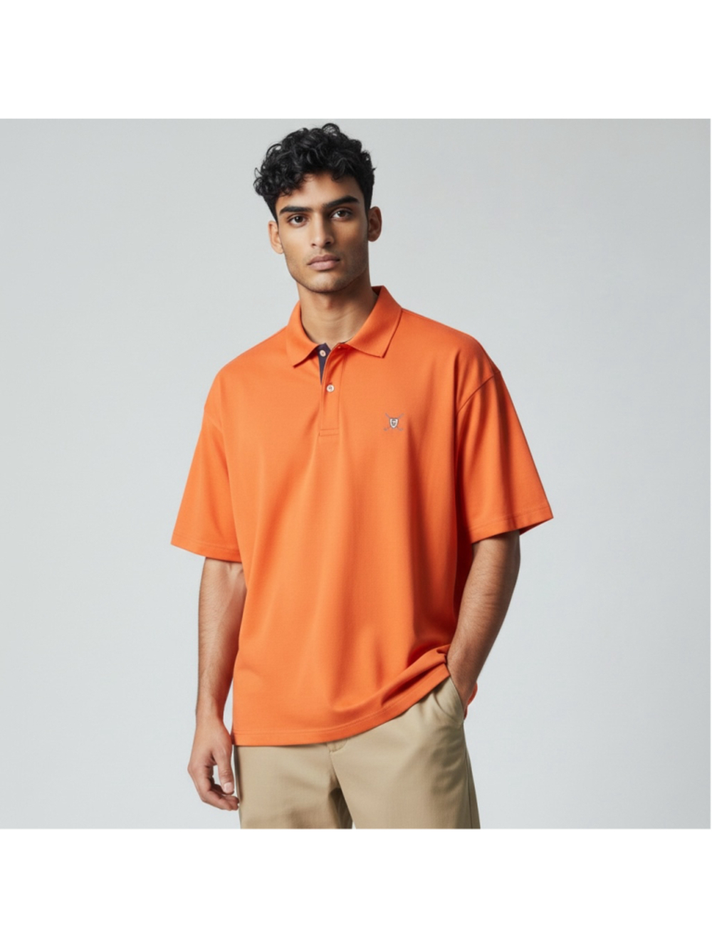 Chaps Golf L Orange short sleeve casual spring summer outdoor polo shirt